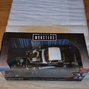 Universal Monsters Wolfman & 1957 Chevrolet Corvette Model